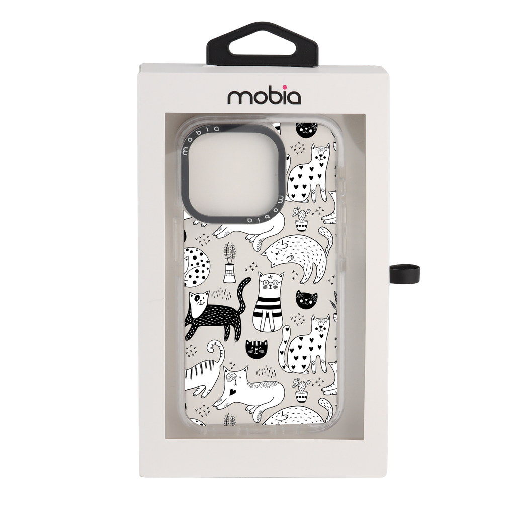 Maska Pattern B&W Cats