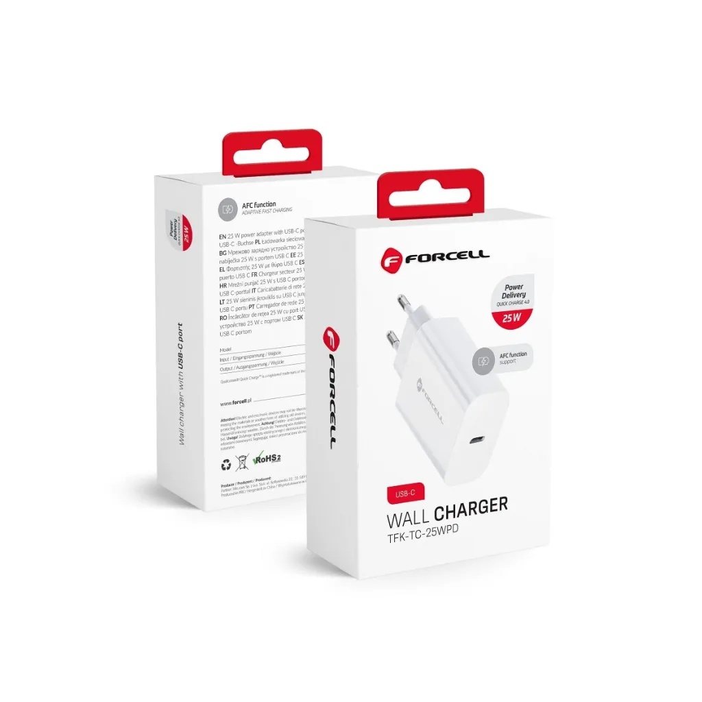 Forcell zidni adapter USB C 25W