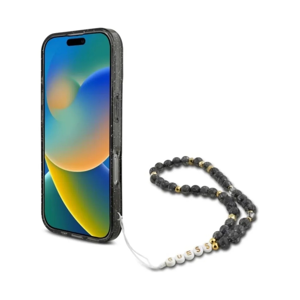 Guess maska MagSafe Glitter Beads Strap (iPhone 16 Pro, crno)_3.webp