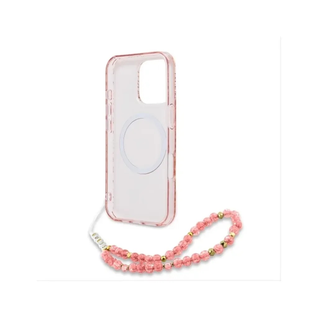 Guess maska MagSafe Electroplated Flowers Beads Strap_04.webp