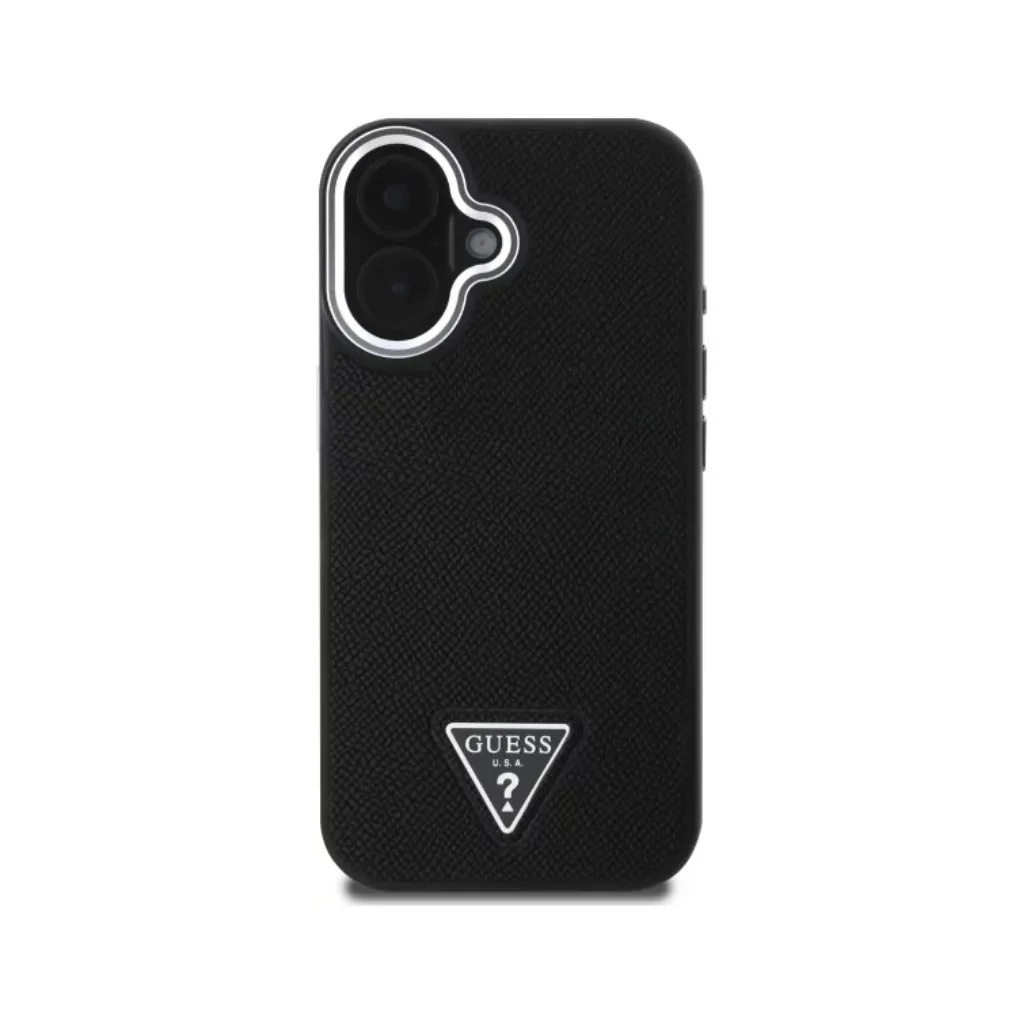 Guess maska MagSafe Grained Triangle Logo crna 2.webp