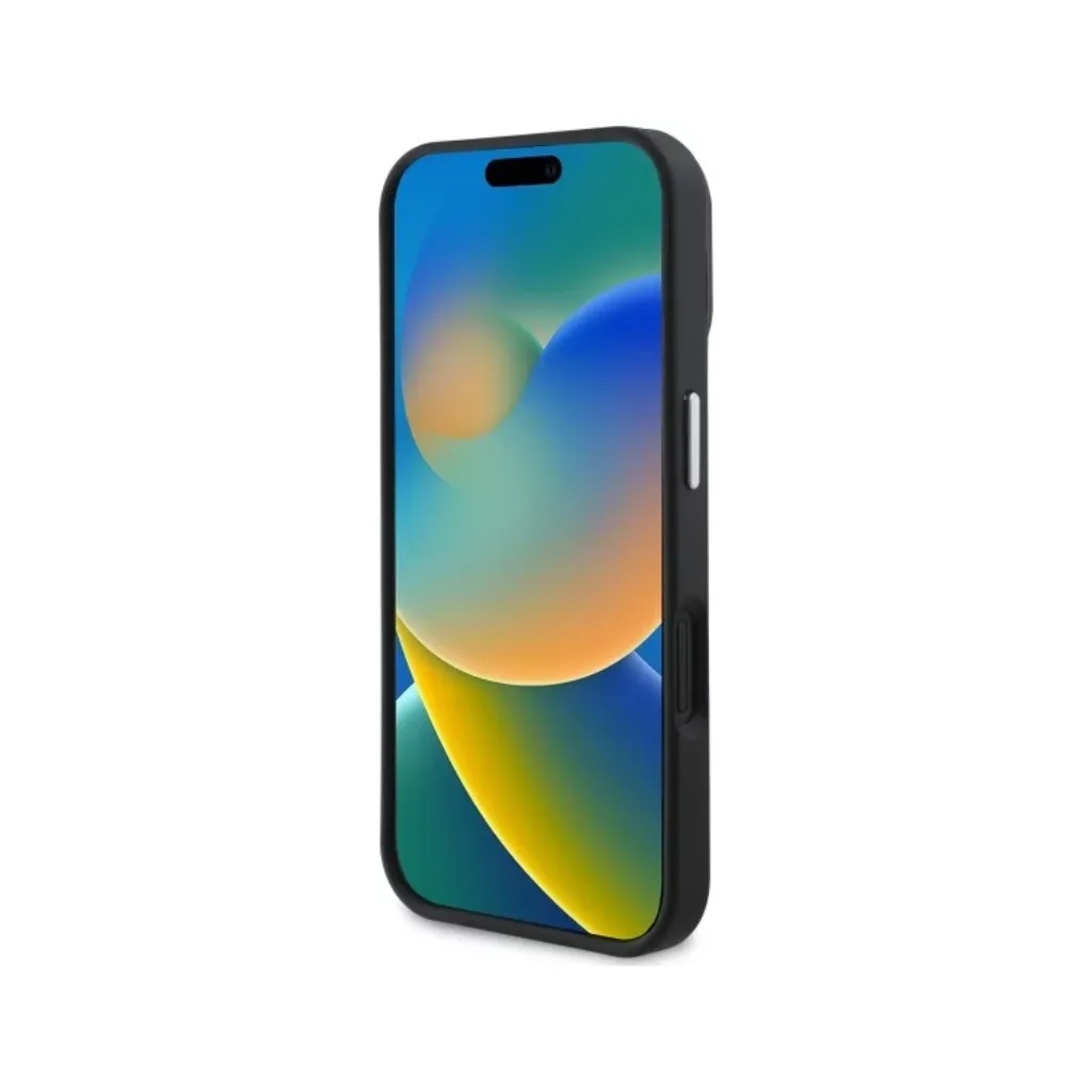 Guess maska MagSafe Grained Triangle Logo crna 3.webp