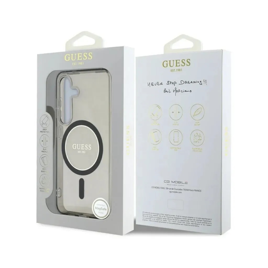 Guess maska MagSafe Glitter Ring Classic Logo 4.webp