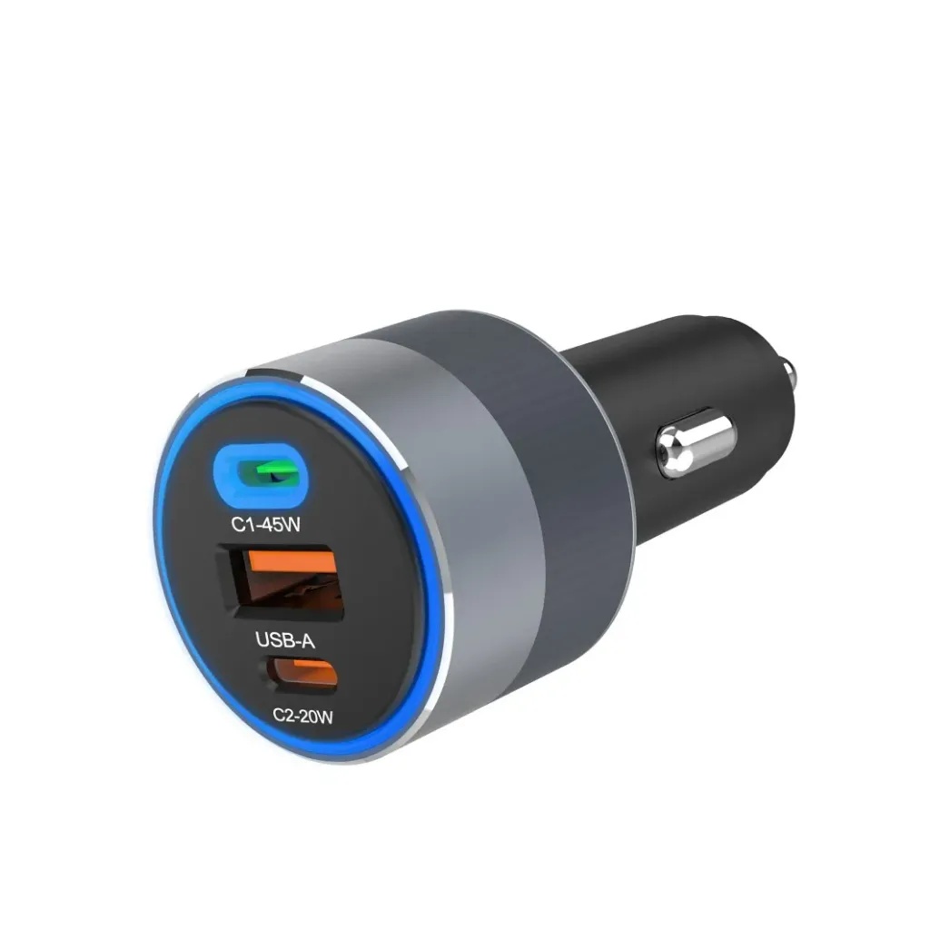 Forcell auto adapter F-Energy 2 x USB C + USB 65W