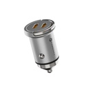 Forcell auto adapter F-Energy Mini USB C + USB 20W