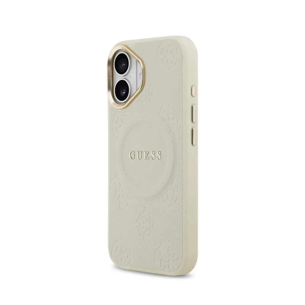 Guess maska MagSafe Hot Stamp Peony Pattern Camera Frame