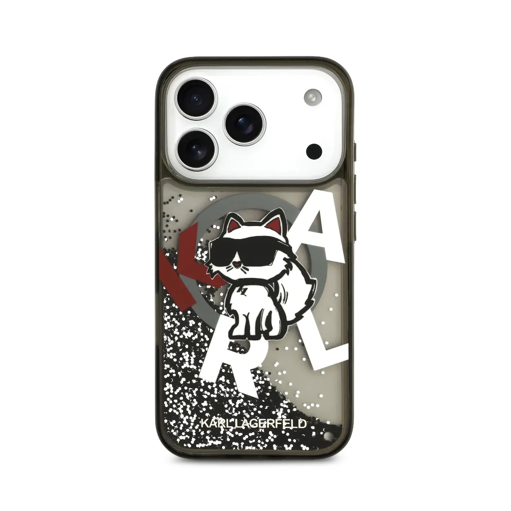 Karl Lagerfeld maska MagSafe Choupette Liquid Glitter