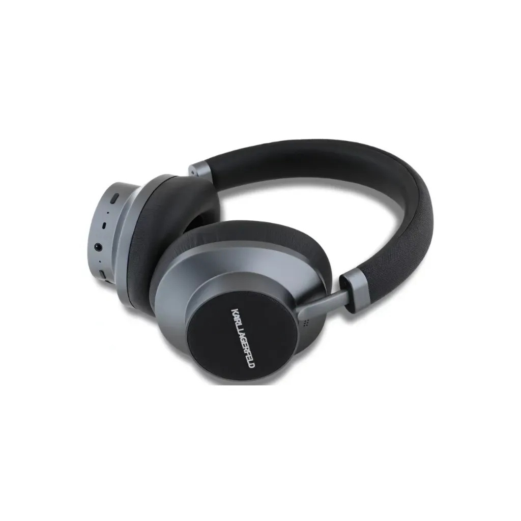 Karl Lagerfeld slušalice Saffiano Elongated Metal Logo