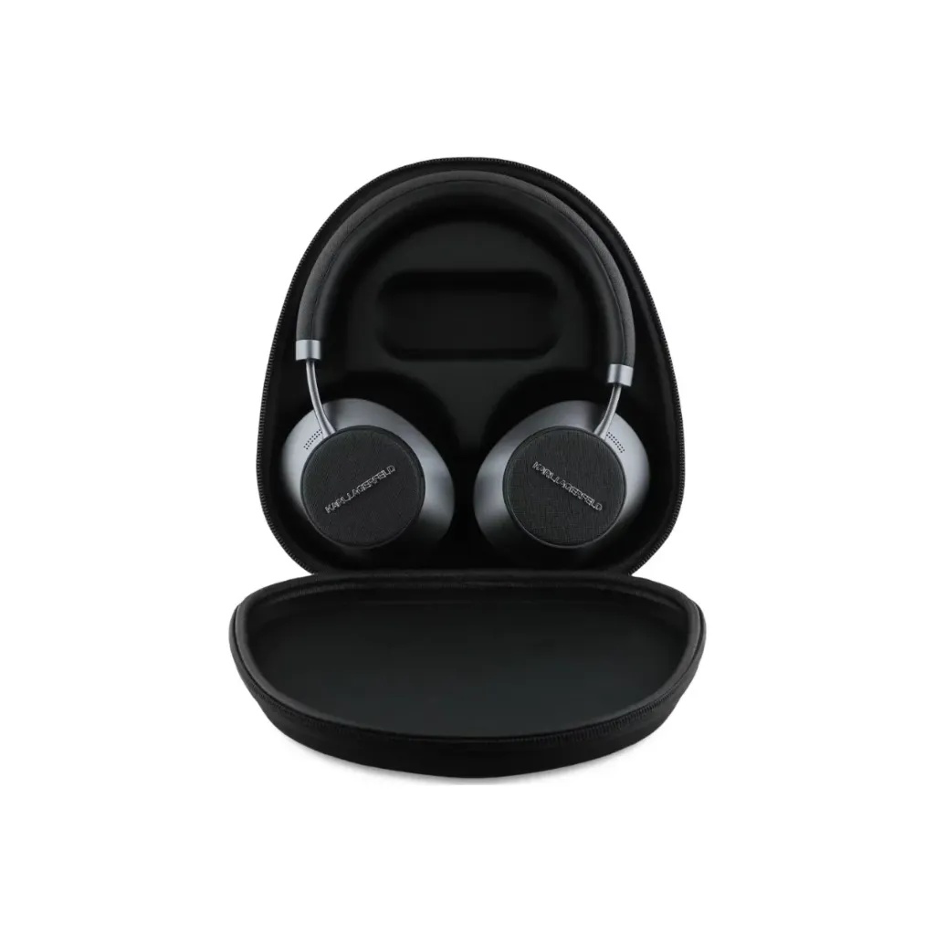 Karl Lagerfeld slušalice Saffiano Elongated Metal Logo