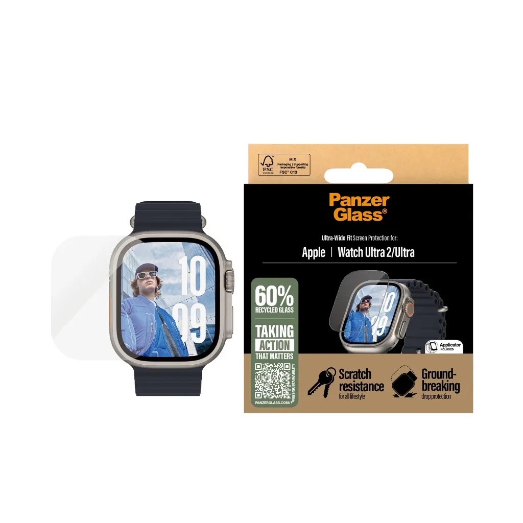 PanzerGlass zaštita za pametni sat Ultra-wide Fit + aplikator
