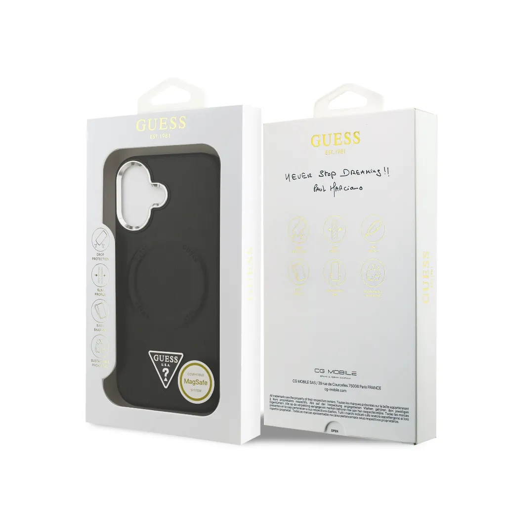 Guess maska MagSafe Triangle Logo Camera Frame