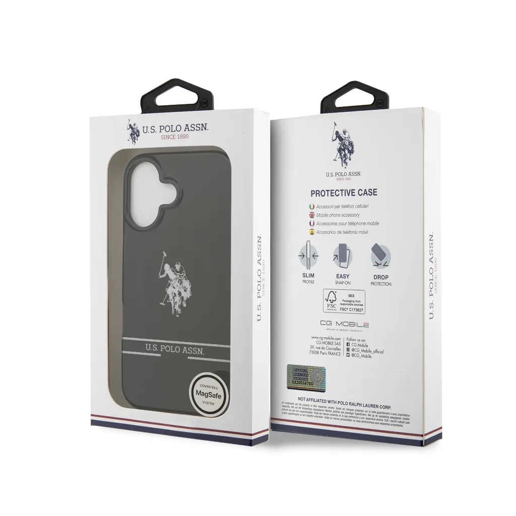 U.S. Polo Assn. maska MagSafe Bottom Logo Lines