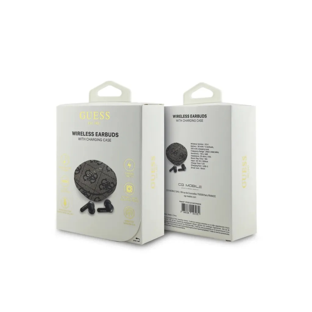 Guess slušalice TWS 4G Pattern Classic Metal Logo