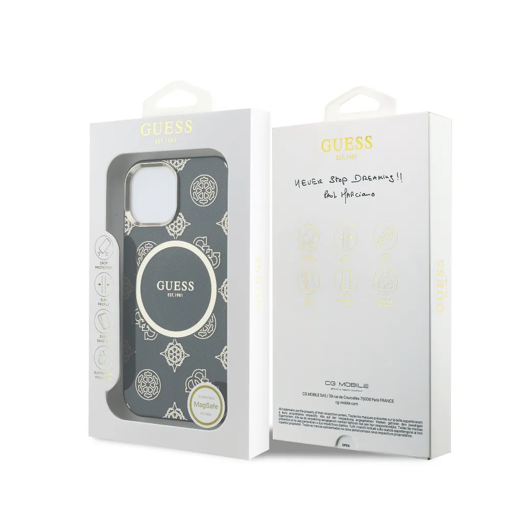 Guess maska MagSafe Peony Dot Print