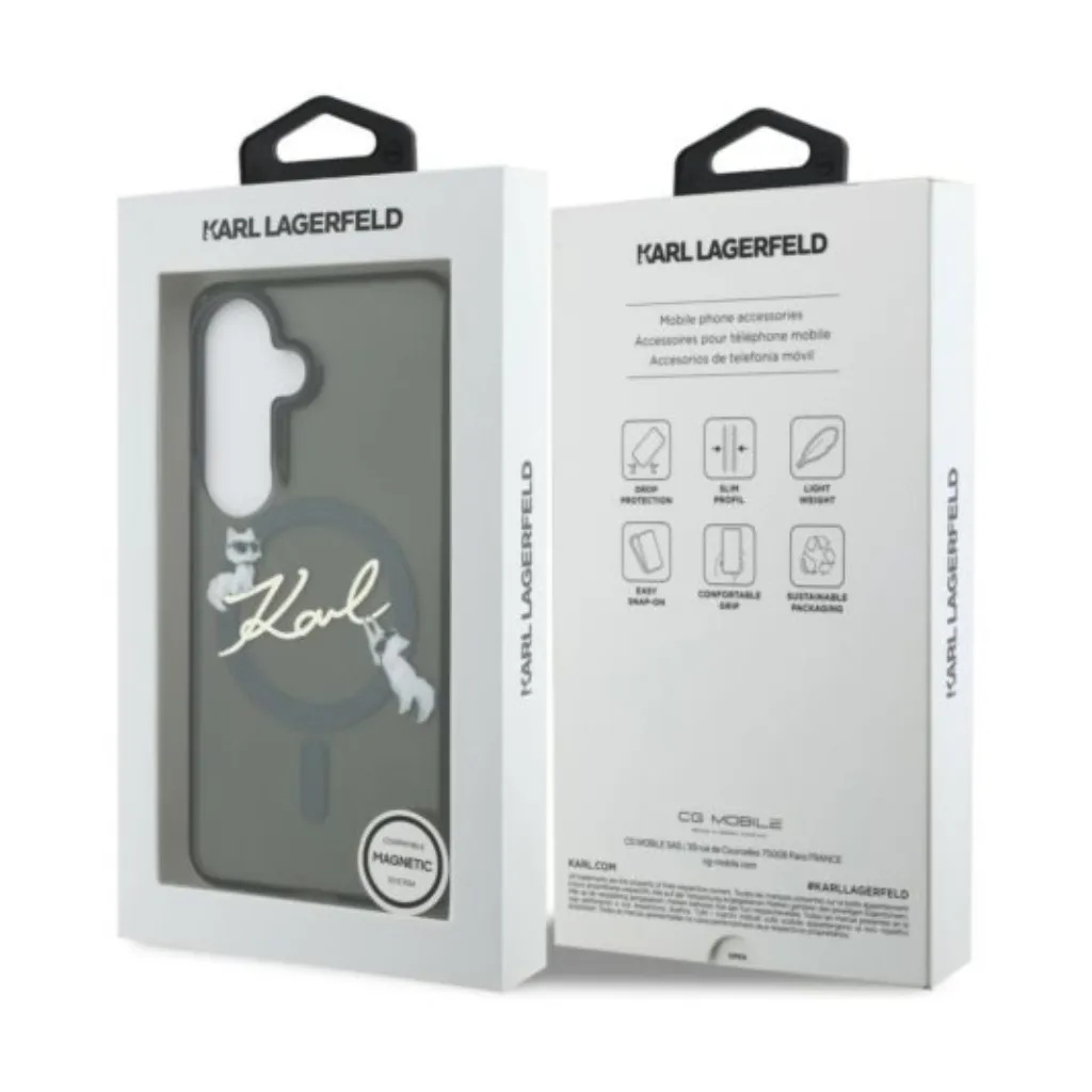 Karl Lagerfeld maska MagSafe Choupette Script Logo