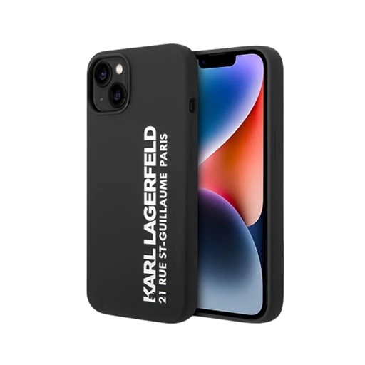 Karl Lagerfeld maska Elongated RSG Liquid (iPhone 14 Plus, crno)