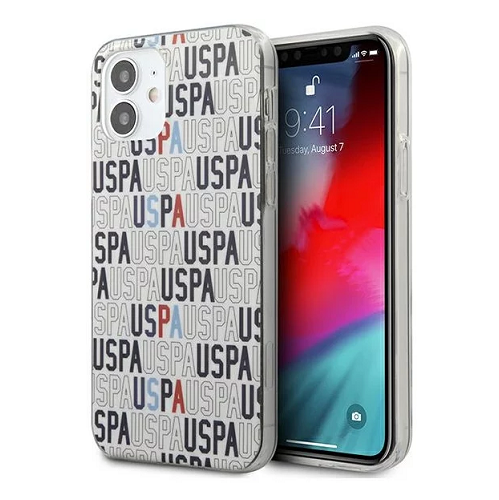 U.S. Polo Assn. Phone Case Logo Mania Print (iPhone 12 Mini, white)