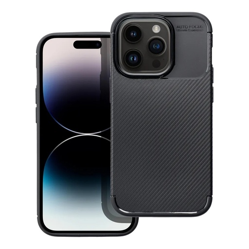 Silicone Case Carbon Premium (iPhone 14 Pro, black)
