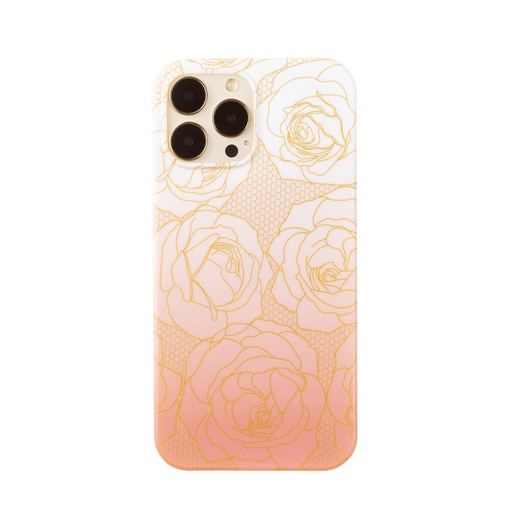 Phone Case Flower Net (iPhone 13 Pro Max, white/orange)
