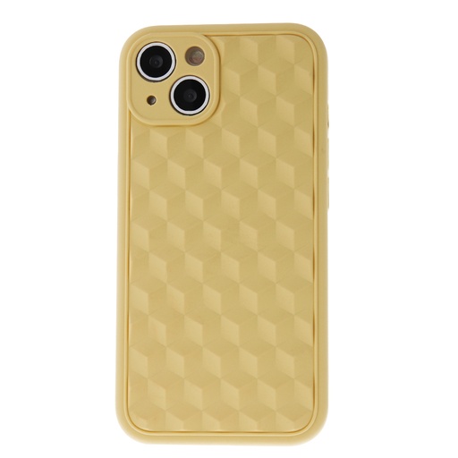 Silicone Case 3D Cube (iPhone 14, yellow)
