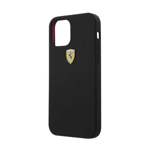 Ferrari Phone Case Metal Logo Liquid (iPhone 11 Pro Max, black)