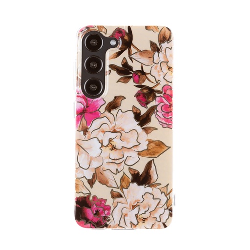Phone Case Golden Lines Flower (Samsung S23, beige)