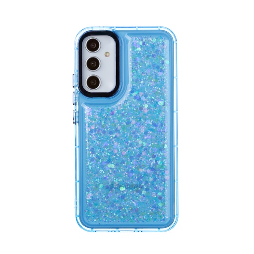 Phone Case Pillow Effect Glitter (Samsung A34, blue)