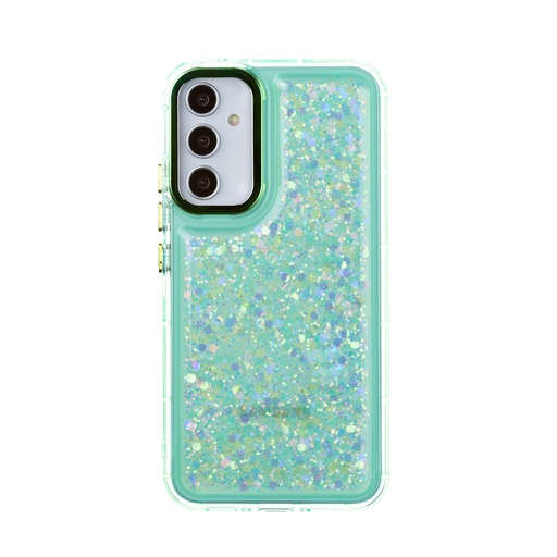 Phone Case Pillow Effect Glitter (Samsung A34, green)