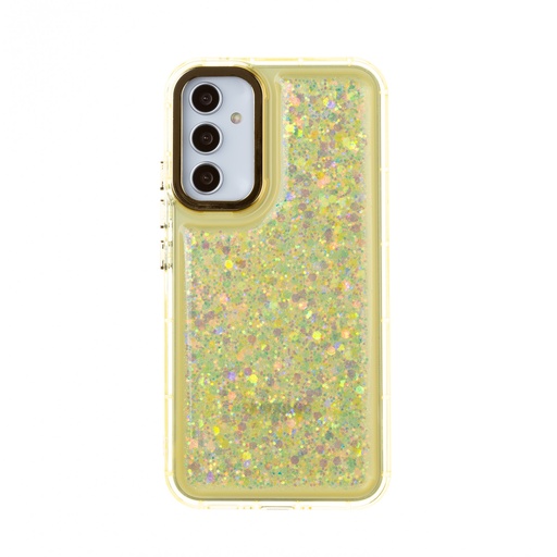 Phone Case Pillow Effect Glitter (Samsung A14 5G, yellow)