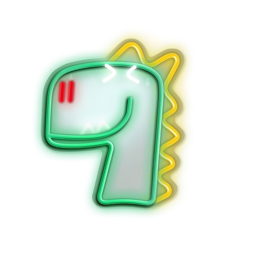 Neon LED Light Jurassic Dino (green)