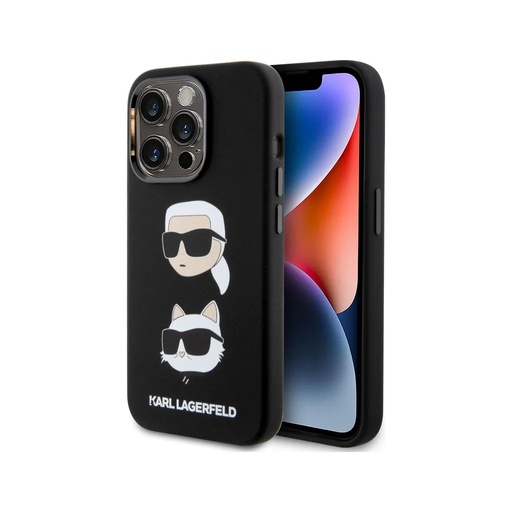 Karl Lagerfeld Phone Case K&C Heads Liquid (iPhone 15, black)