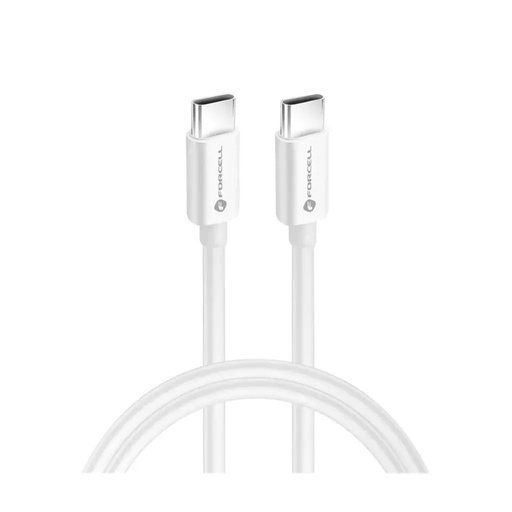 Forcell Cable Cord C338 USB C (white, 1 m)