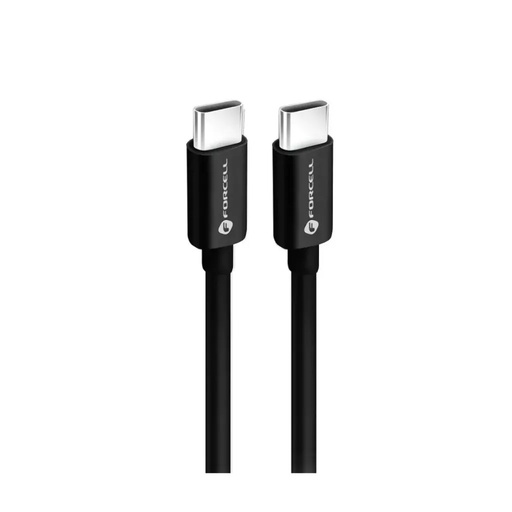 Forcell Cable Cord C338 USB C (black, 1 m)