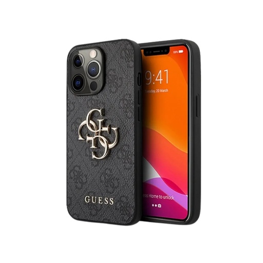 Guess maska 4G Pattern Metal Logo (Samsung S24+, sivo)