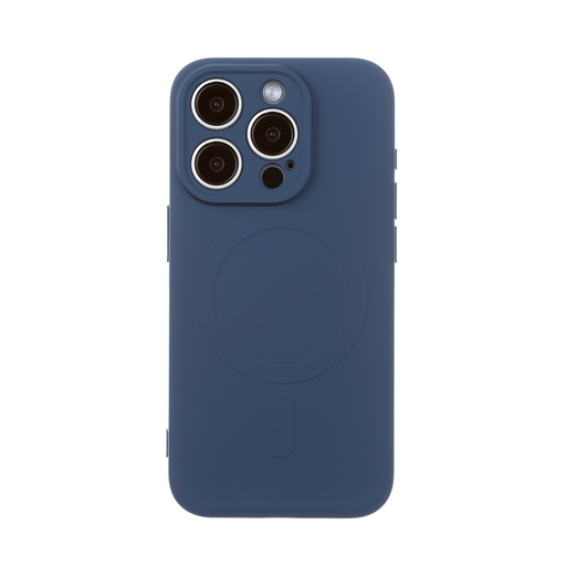 Silicone Case MagSafe Monochrome (iPhone 15, dark blue)