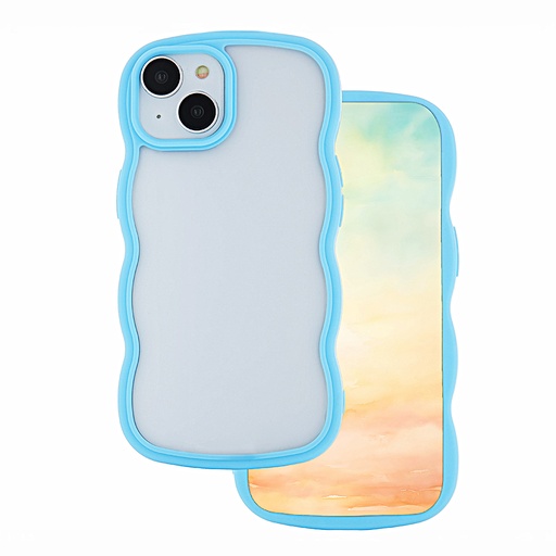 Phone Case Wave Transparent (Samsung S23, blue)