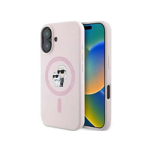 Karl Lagerfeld maska K&C Bodies Liquid MagSafe (iPhone 16, ružičasto)