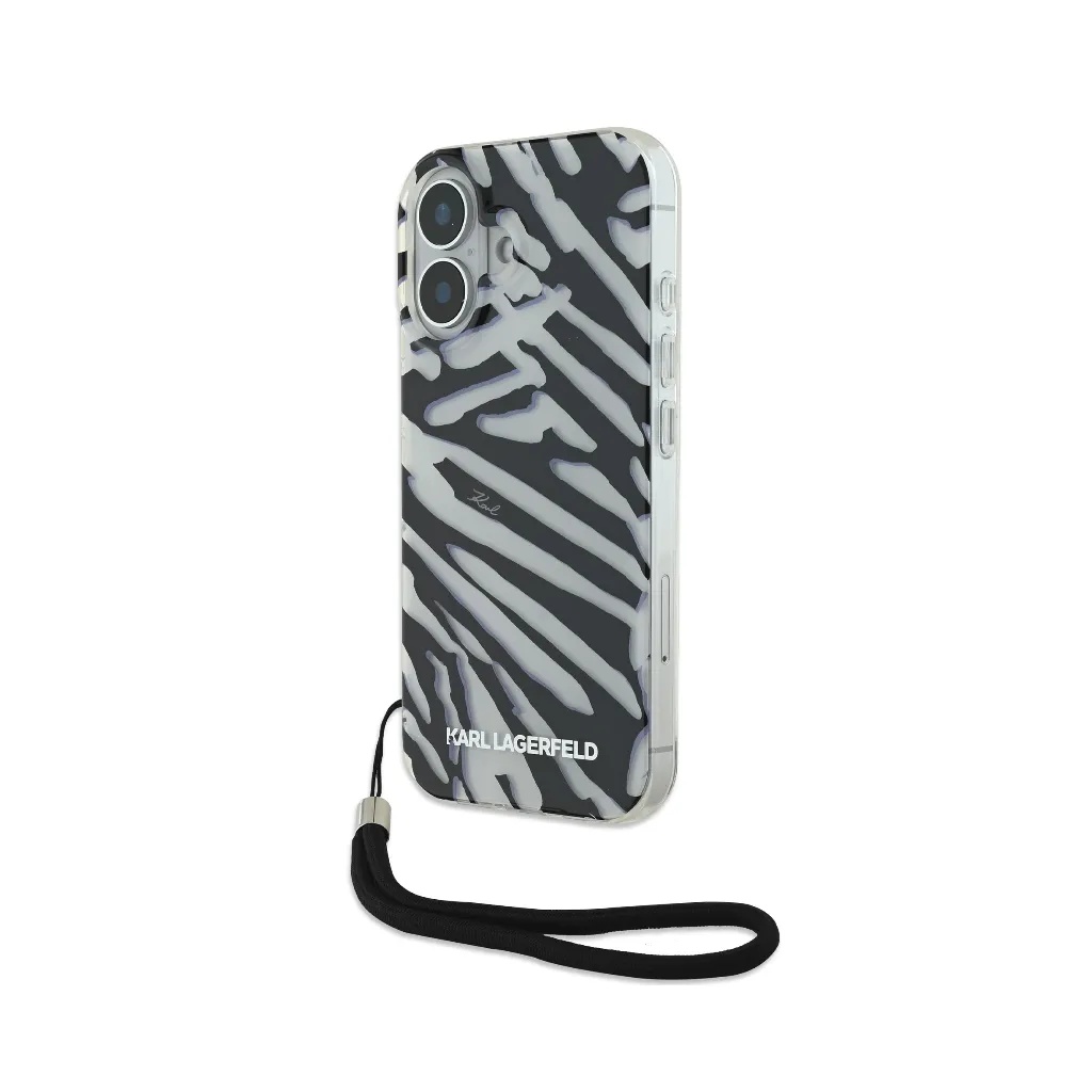 Karl Lagerfeld Phone Case Zebra Wrist Cord
