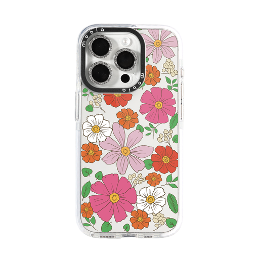 Maska Pattern Pink Flowers (iPhone 11, prozirno)