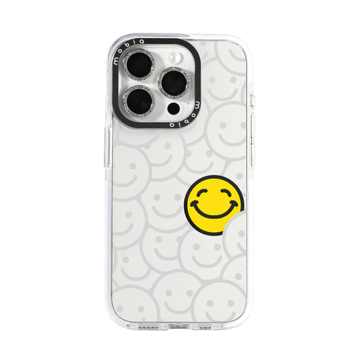 Maska Pattern Happy (iPhone 14 Pro, prozirno)