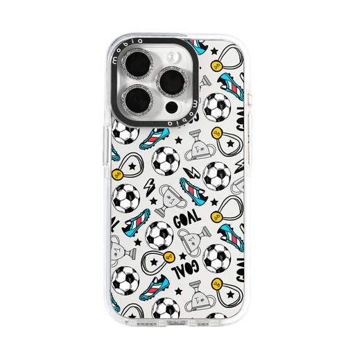Phone Case Pattern Football (iPhone 12/12 Pro, transparent)