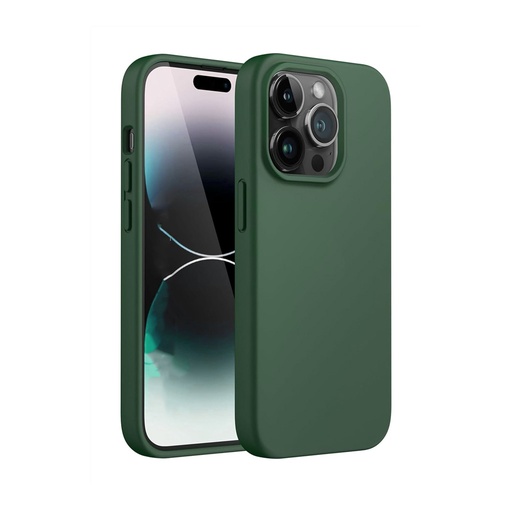 Silikonska maska Liquid (iPhone 15, tamno zeleno)