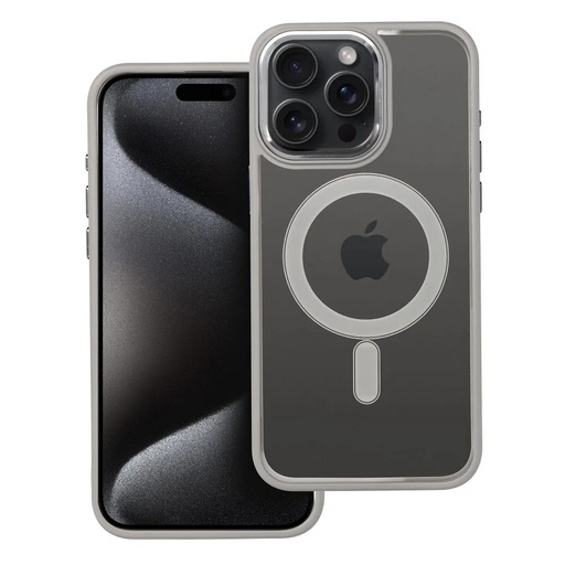 Maska MagSafe Colour Edge (iPhone 16 Plus, sivo)