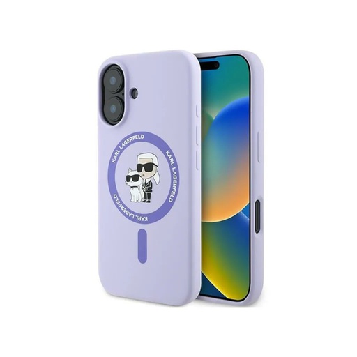 Karl Lagerfeld maska K&C Bodies Liquid MagSafe (iPhone 16, ljubičasto)