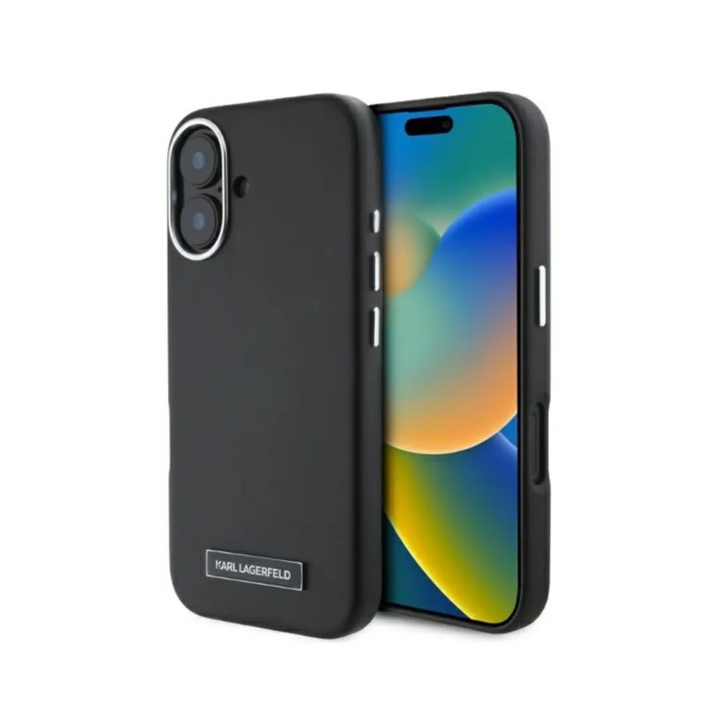 Karl Lagerfeld Phone Case Resin Metal Plate MagSafe