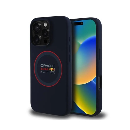 Red Bull maska MagSafe Red Ring Liquid (iPhone 15 Pro, tamno plavo)