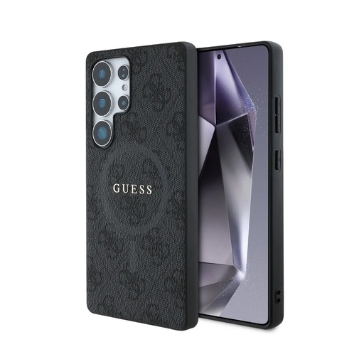 Guess Phone Case MagSafe 4G Pattern Classic Logo (Samsung S25 Ultra, black)