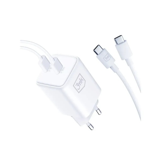 3mk Phone Charger Hyper USB C 45W (white, 1.2 m)