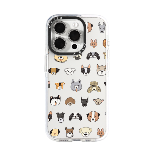 Maska Pattern Dog Breeds (iPhone 16 Pro, prozirno)