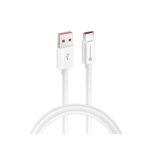 Forcell Cable Cord C336 USB - USB C (white, 1 m)
